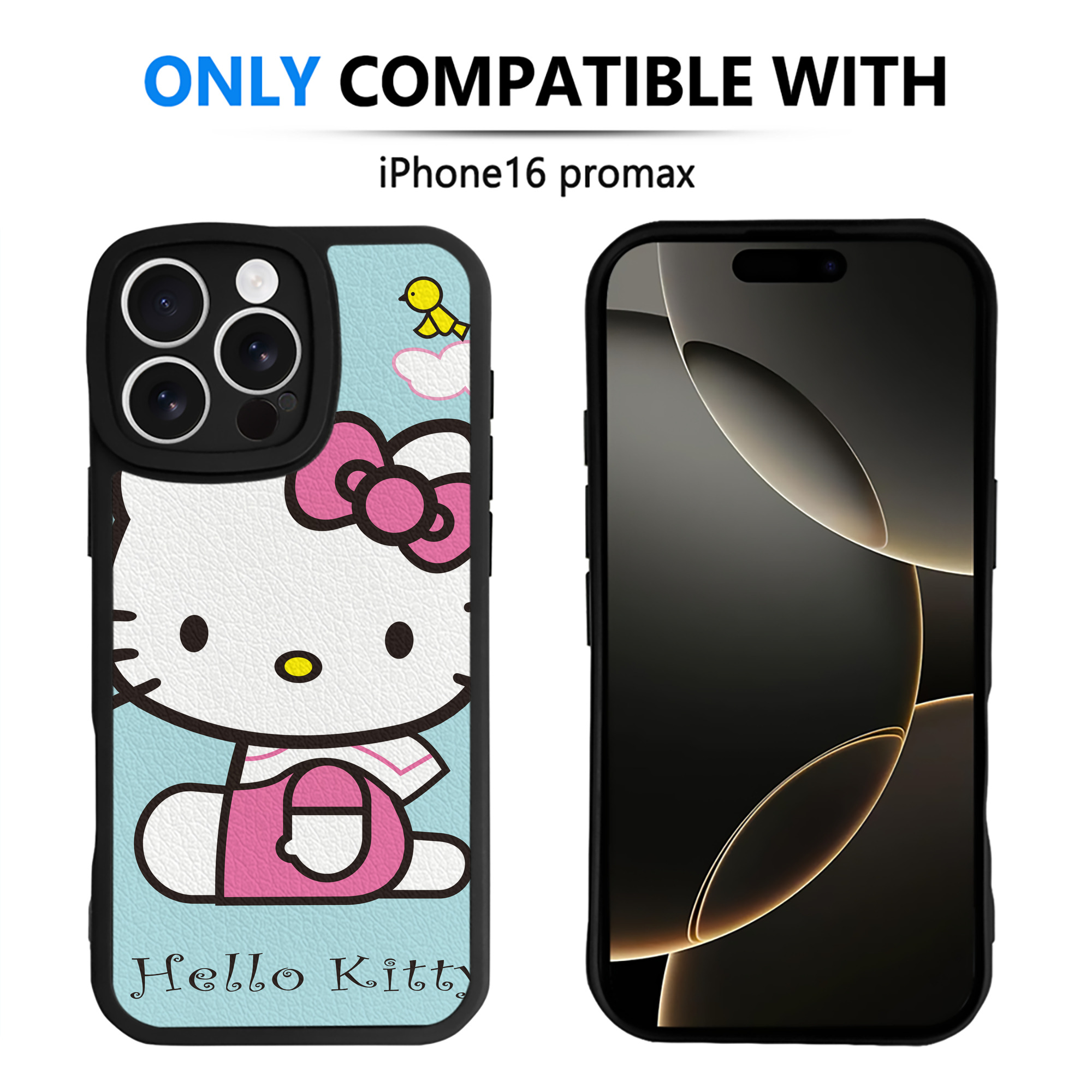 （画像用） Hello Kitty ハローキティ 【iPhone 16シリーズ対応】シリコンスマホケース（レザー調） 材質：シリコン